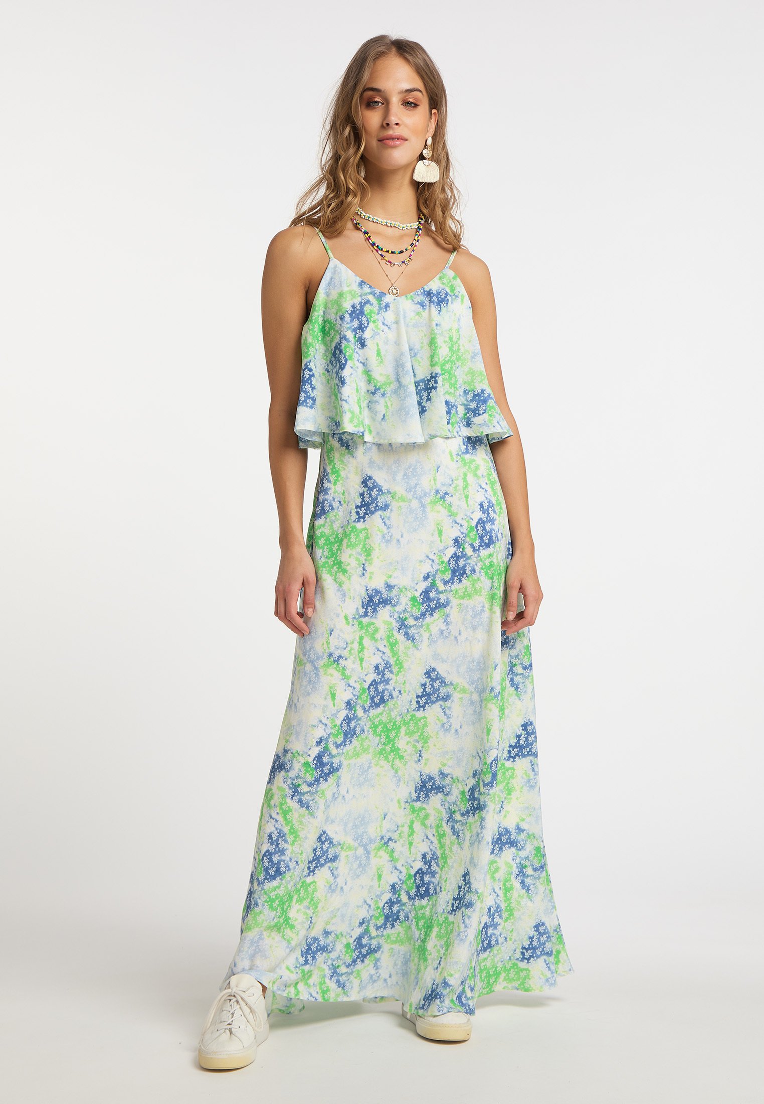 Maxikleid grün blau Clearance